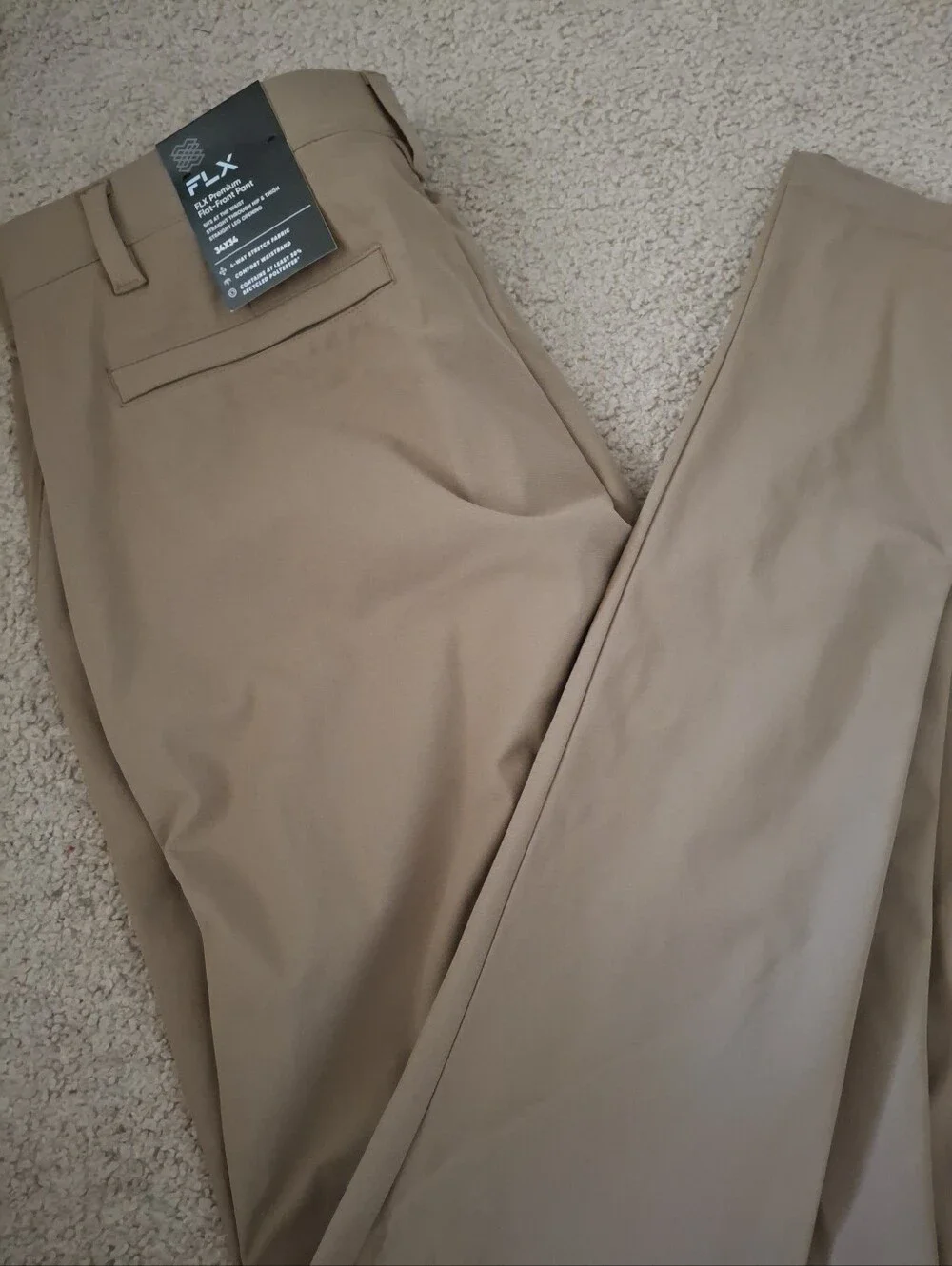Men's Slim Straight Chino Pants in Tan